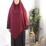 khimar long wool peach El Bassira (Bp3 WP)