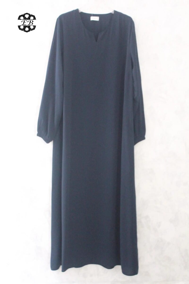 abaya-droite-manches-serrees-bleu-noir-charbon-wool-peach-el-bassira-he-wp-94