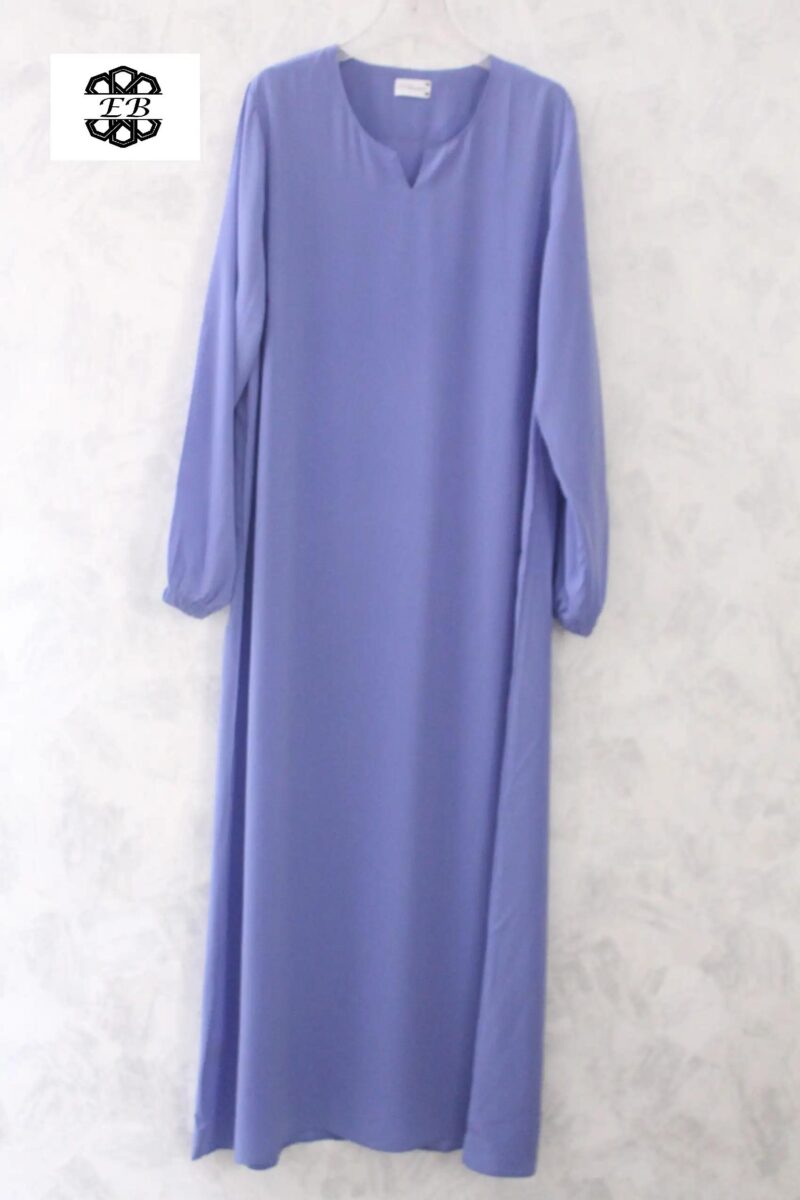 abaya-droite-manches-serrees-bleuet-wool-peach-el-bassira-he-wp-108
