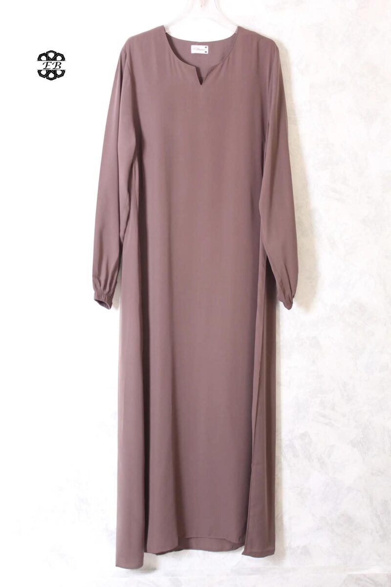 abaya-droite-manches-serrees-cacao-wool-peach-el-bassira-he-wp-12