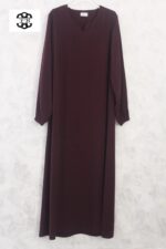 abaya-droite-manches-serrees-cachou-wool-peach-el-bassira-he-wp-161