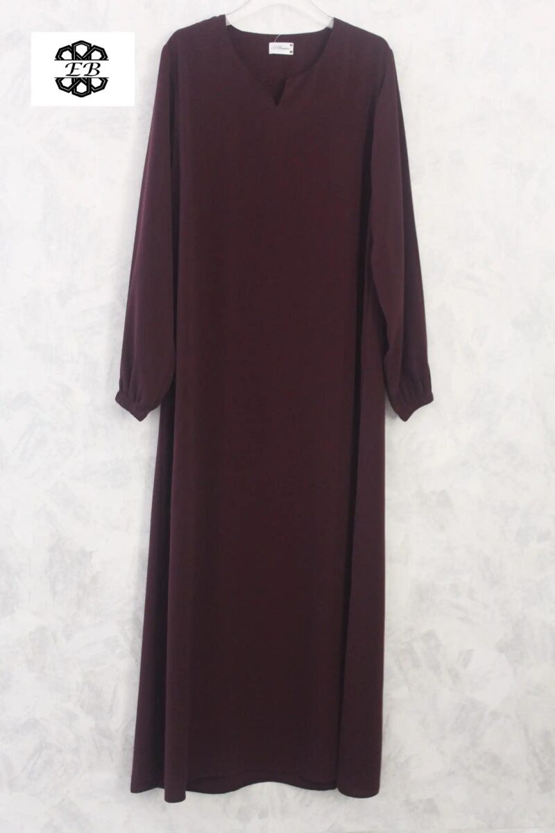 abaya-droite-manches-serrees-cachou-wool-peach-el-bassira-he-wp-161