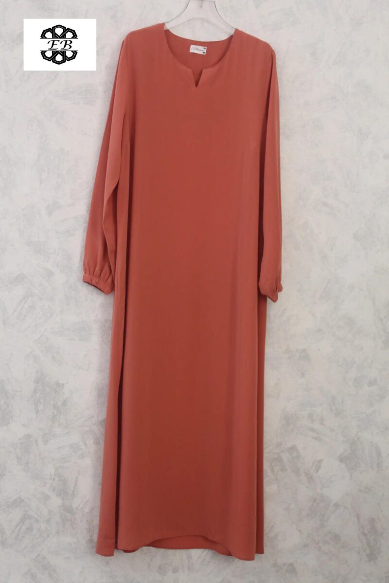 abaya-droite-manches-serrees-carotte-wool-peach-el-bassira-he-wp-156