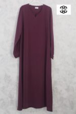 abaya-droite-manches-serrees-cassis-wool-peach-el-bassira-he-wp-111
