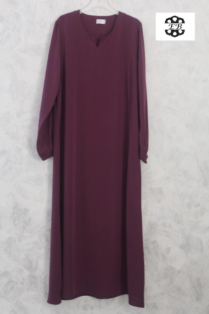 abaya-droite-manches-serrees-cassis-wool-peach-el-bassira-he-wp-111