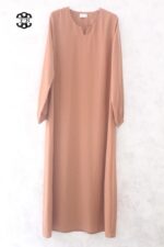 abaya-droite-manches-serrees-corail-wool-peach-el-bassira-he-wp-150