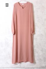 abaya-droite-manches-serrees-saumon-wool-peach-el-bassira-he-wp-141