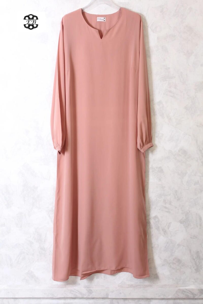 abaya-droite-manches-serrees-saumon-wool-peach-el-bassira-he-wp-141