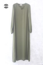 abaya-droite-manches-serrees-vert-olive-wool-peach-el-bassira-he-wp-51