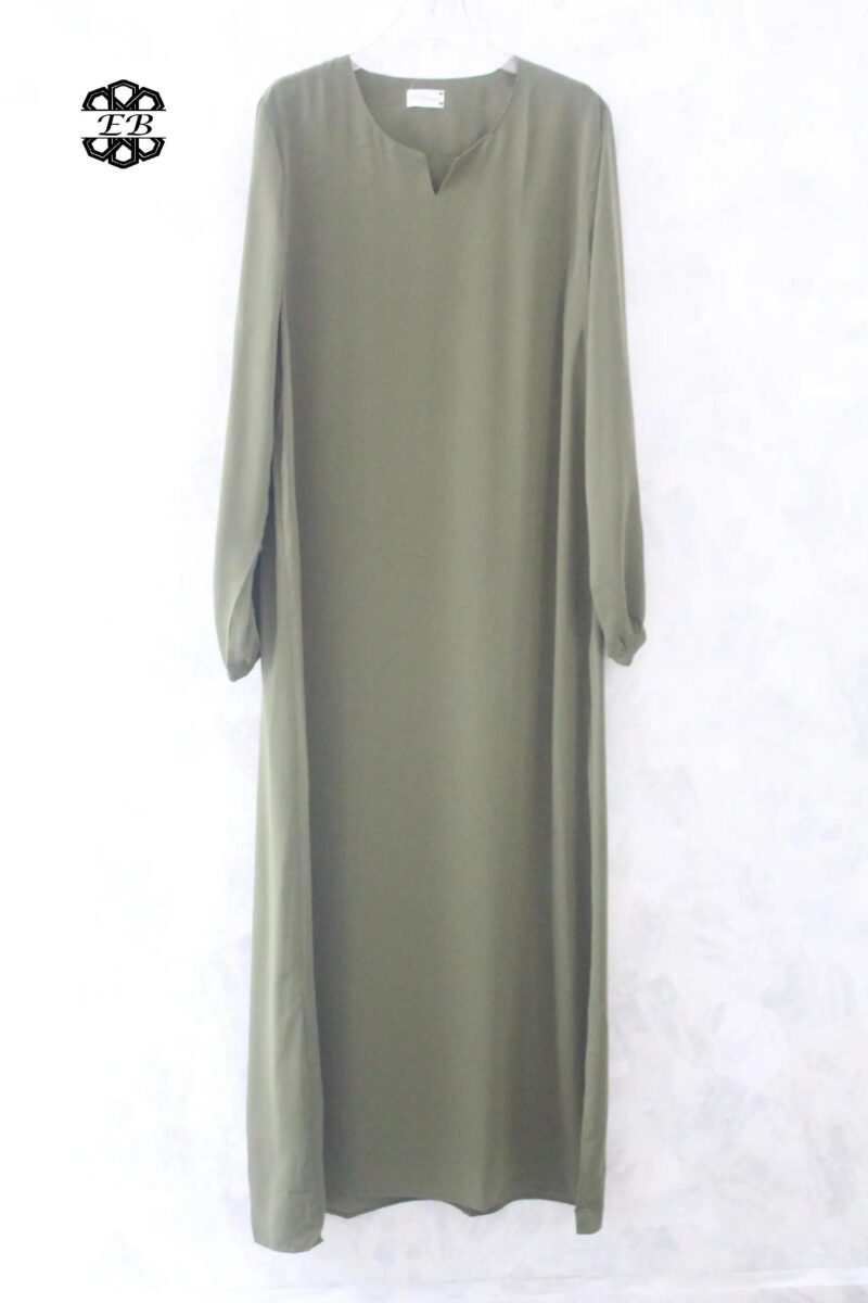 abaya-droite-manches-serrees-vert-olive-wool-peach-el-bassira-he-wp-51