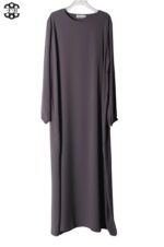 abaya droite manches serrées soie de médine boulevard El Bassira Sira e boulevard (1)