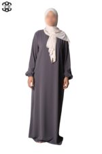 abaya droite manches serrées soie de médine boulevard El Bassira Sira e boulevard (3)