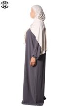 abaya droite manches serrées soie de médine boulevard El Bassira Sira e boulevard (4)