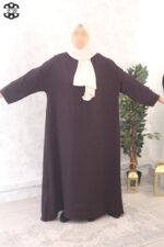 abaya evasée extra large manches ouvertes jazz aubergine El Bassira Emma p jazz 109 (4)