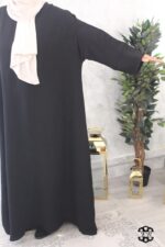abaya evasée extra large manches ouvertes jazz noir El Bassira Emma p jazz black (2)