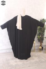 abaya saoudienne manches ouvertes jazz noir El Bassira Radya p black (1)
