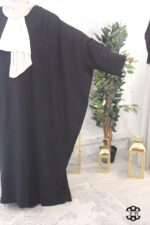 abaya saoudienne manches ouvertes jazz noir El Bassira Radya p black (2)