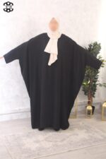 abaya saoudienne manches ouvertes jazz noir El Bassira Radya p black (4)