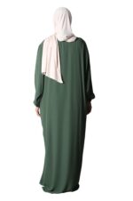 abaya droite extra large soie de médine black forest El Bassira Numidia e black forest (6)