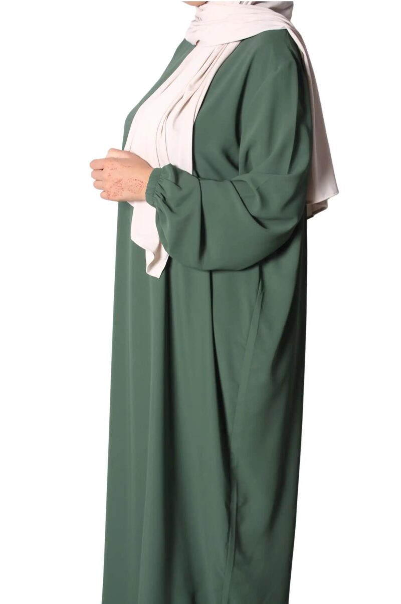 abaya droite extra large soie de médine black forest El Bassira Numidia e black forest (7)