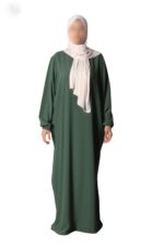 abaya droite extra large soie de médine black forest El Bassira Numidia e black forest (8)