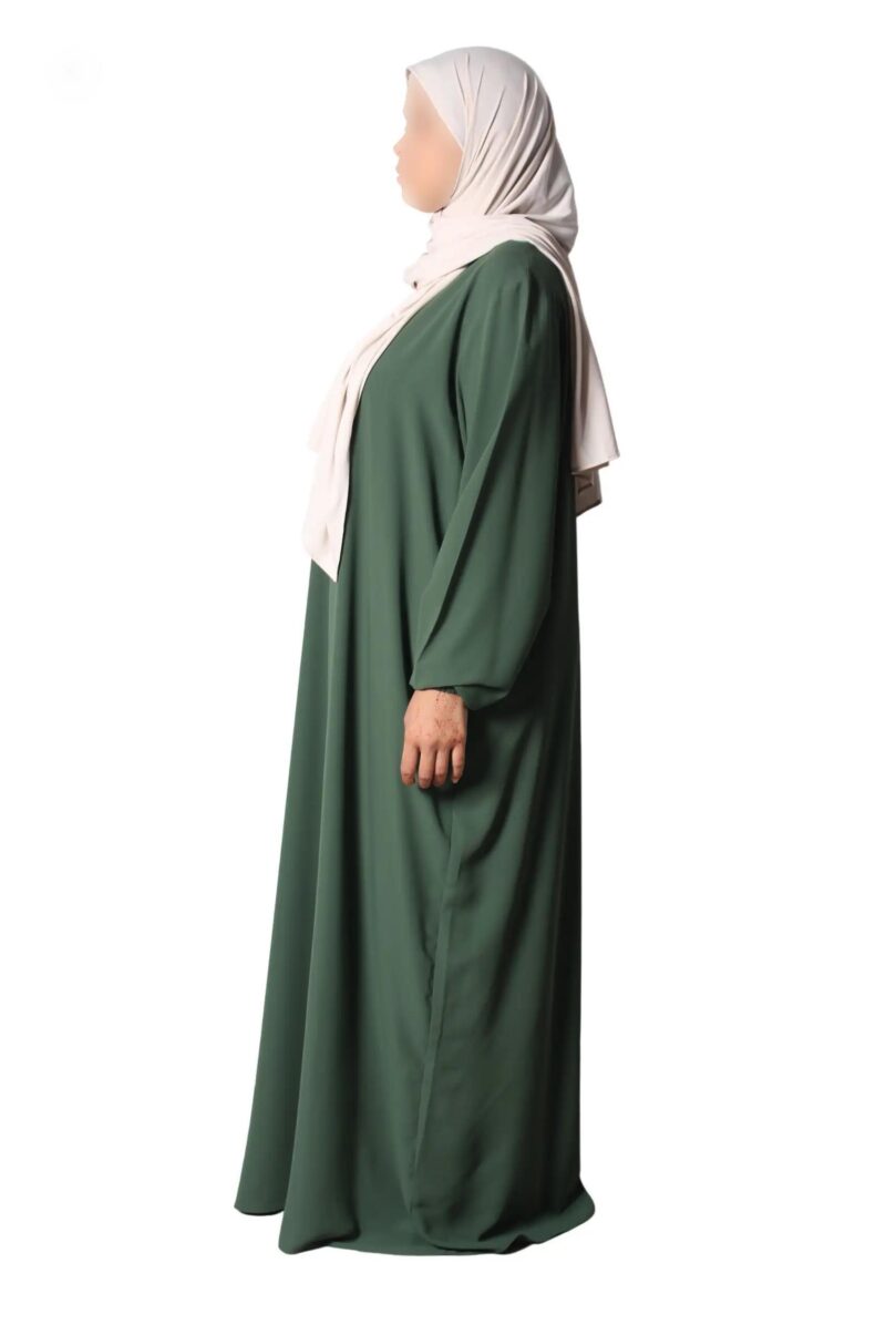 abaya droite extra large soie de médine black forest El Bassira Numidia e black forest (9)