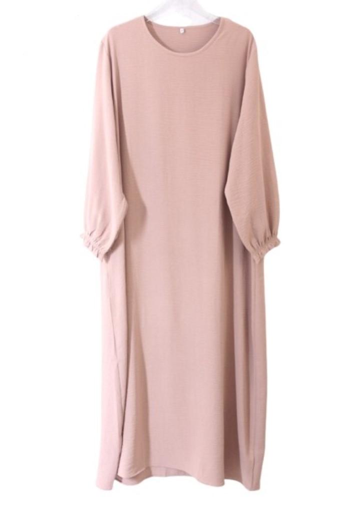 abaya droite jazz beige taupe El Bassira TUKA 24