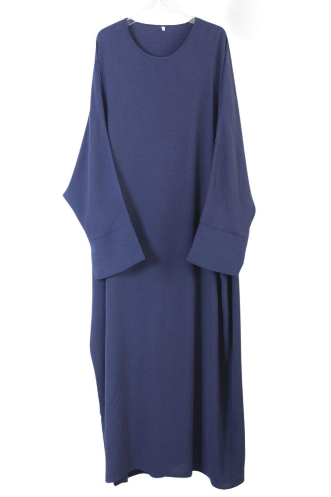 abaya droite jazz bleu foncé El Bassira NELIA 1151
