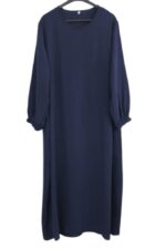 abaya droite jazz bleu foncé El Bassira TUKA 1151