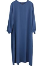 abaya droite jazz bleu pétrole El Bassira TUKA 73