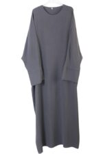 abaya droite jazz gris foncé El Bassira NELIA 1208
