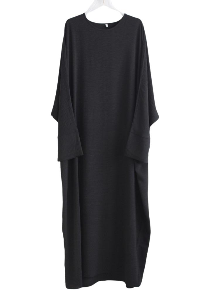 abaya droite jazz noir El Bassira NELIA black