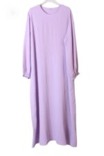 abaya droite jazz parme El Bassira TUKA 1116