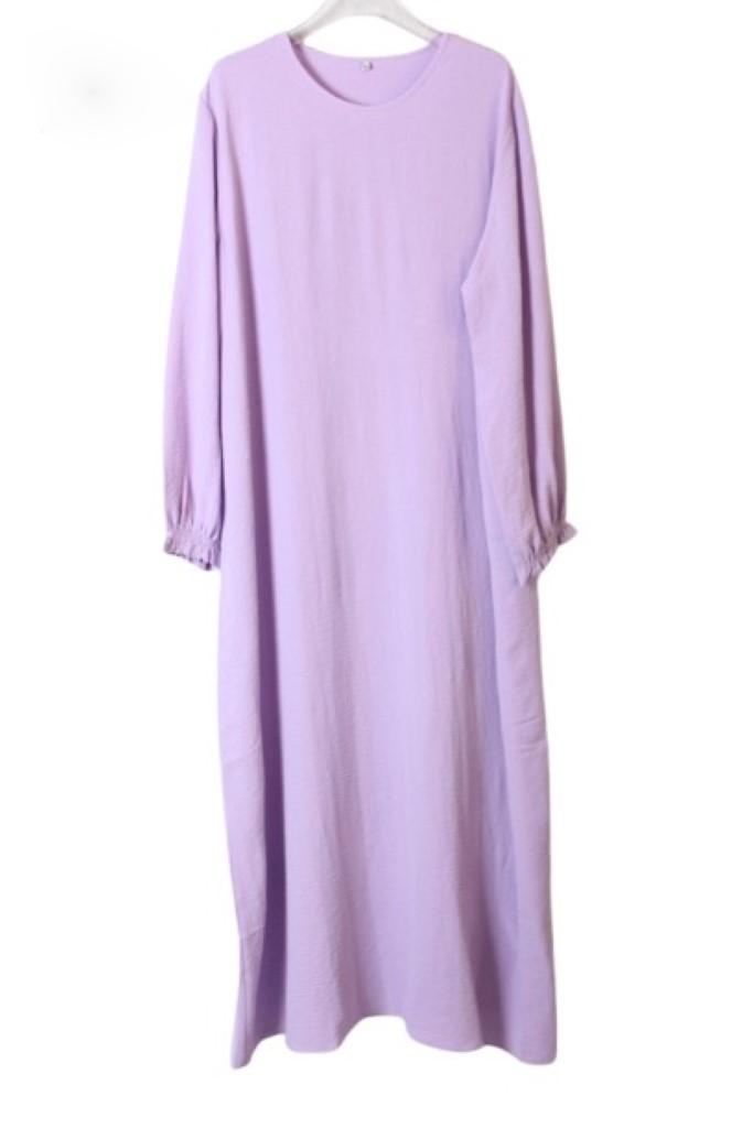 abaya droite jazz parme El Bassira TUKA 1116