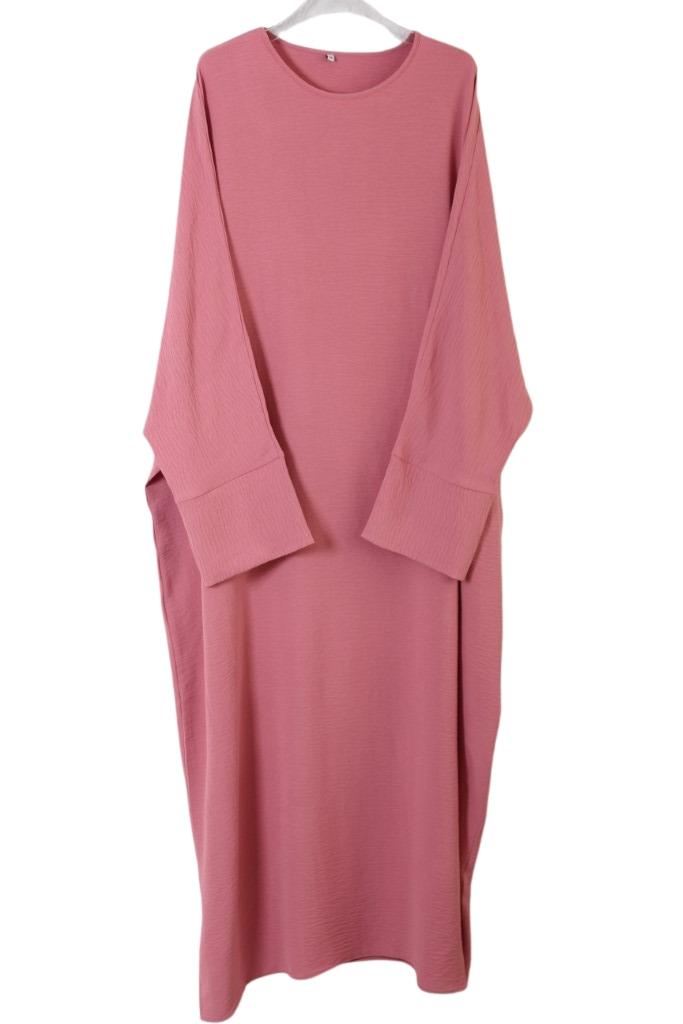 abaya droite jazz rose pâle El Bassira NELIA 11