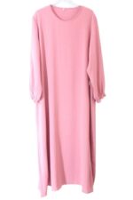 abaya droite jazz rose pâle El Bassira TUKA 11
