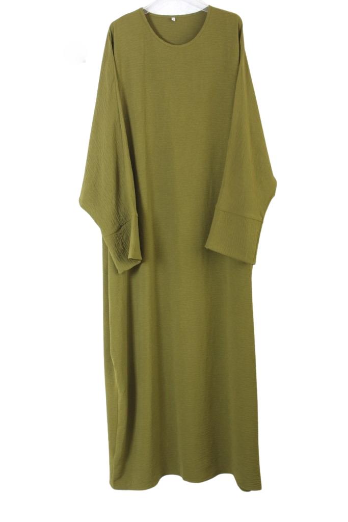 abaya droite jazz vert kaki El Bassira NELIA 71