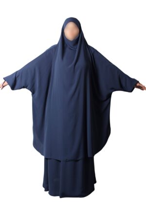 Jilbab 2 pièces jupe évasée Wool Peach El Bassira (A2j WP)