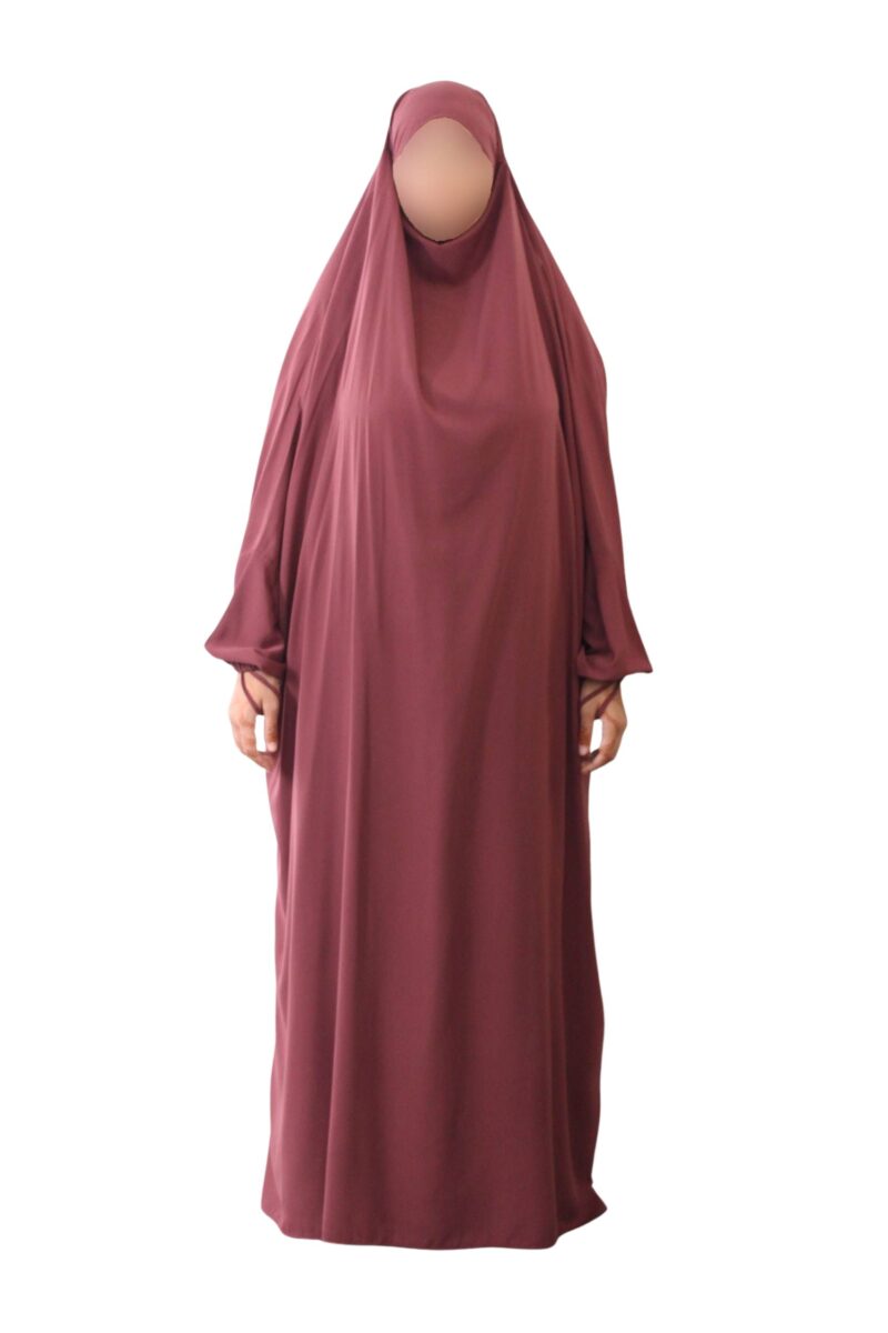 jilbab 1 piece wool peach new marron El Bassira A1 WP 1527 1