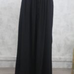 Jupe longue noir intense évasée Wool Peach El Bassira (Ju WP fb)