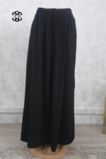 Jupe longue noir intense évasée Wool Peach El Bassira (Ju WP fb)