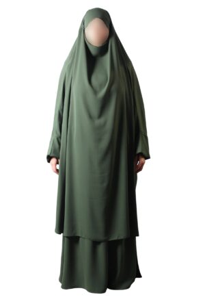 Jilbab Caviary 2 pièces jupe évasée El Bassira (A2j CAV)